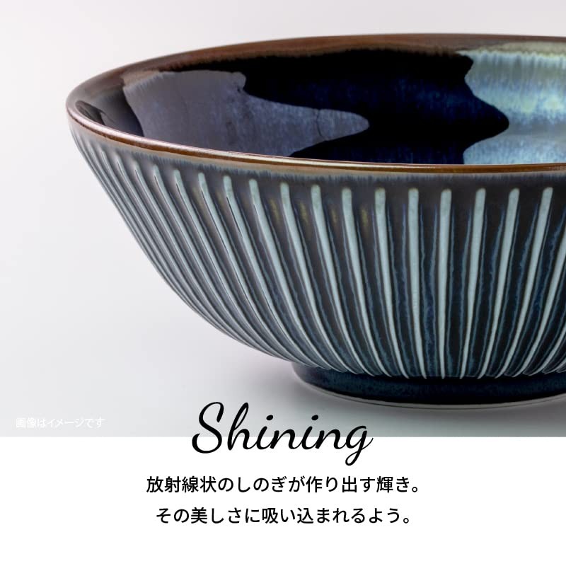 Mino Pottery Mino Ware Kiln Hen Sendan Noodle Bowl, White