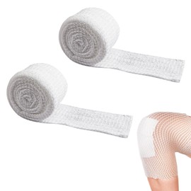 Pack of 2 Tube Bandages, 2 m x 3.8 cm Tube Bandage Legs, Tube Bandage Fingers, Breathable and Comfortable Mesh Tube Bandage Elastic Mesh Bandage for Arms, Legs, Elbows and Feet
