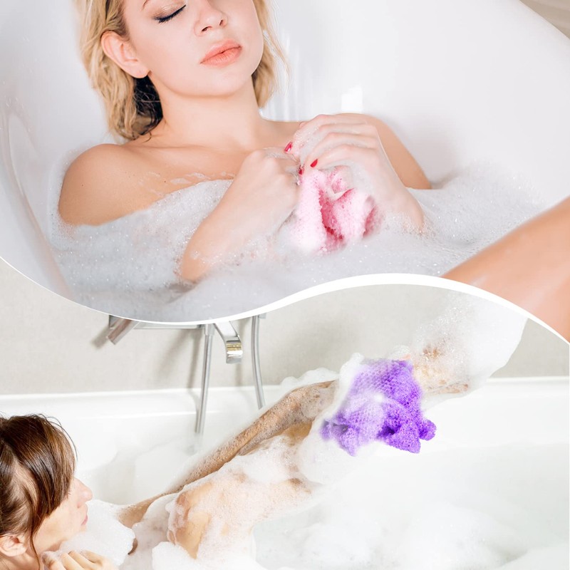 GIGULES, 3 Pieces African Net Bath Sponge African Exfoliating African