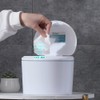 Qcwwy Desktop Sensor Trash Bin, Touchless Automatic Mini Waste Basket