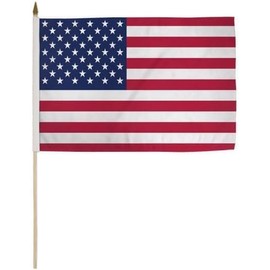 American Flag On Stick Independence Day Flags Bandera para USA Handheld Outdoor Table Decor Auto Accessories Decorations for 4th of July Memorial 911 USA Poster Sign Gift for Him Patriotic Decor