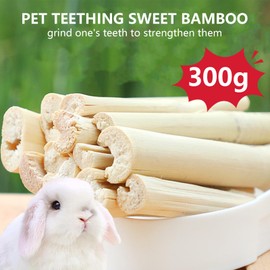Rynvarl Natural Chew Toys for Small Animals, Teething Sets for Rabbits, Hamsters, Guinea Pigs and Other Pets.(Cute Bamboo)