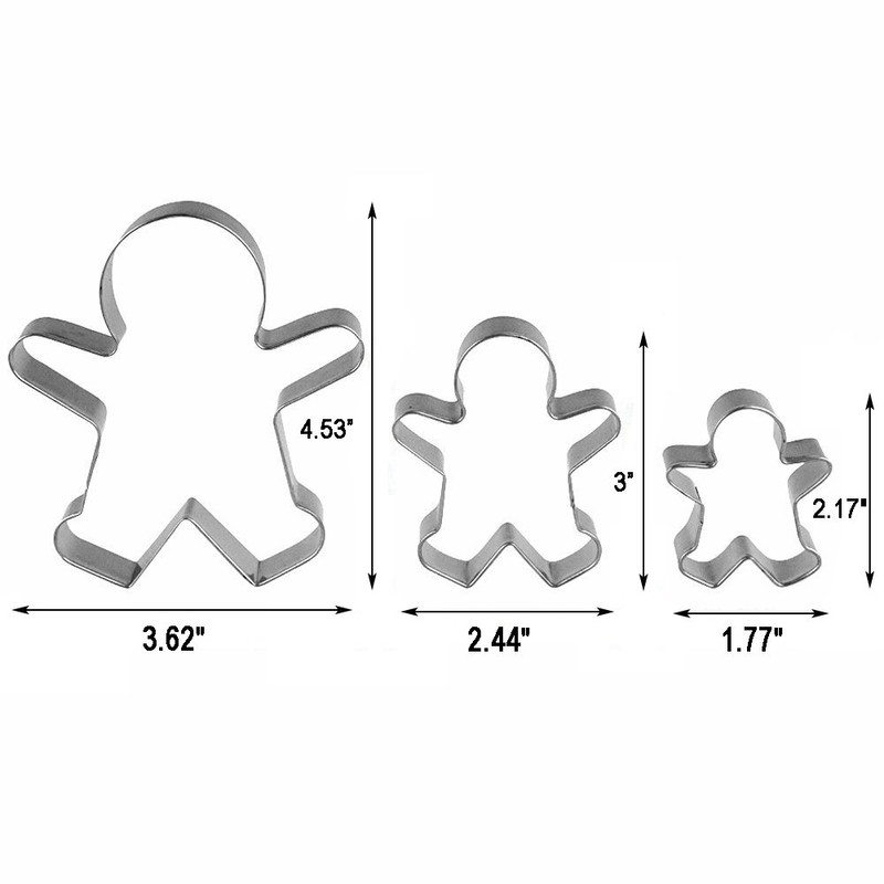 Funny Gingerbread Man Cookie Cutters, Boy and Girl Cookie Cutter