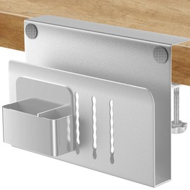 WSYFC Desktop storage rack for laptop stand-up desktop drawer without drilling Accessories for office supplies and studio essentials (White)