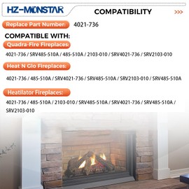 HZ-MONSTAR 4021-736 Pilot Assembly Natural Gas Compatible with Heatilator Stove, Quadrafire, Heat-N-Glo Natural Gas Fireplace, Pilot Assembly Replace 485-510A / 4021-736/2103-010