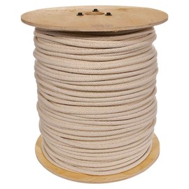 Solid Braid Cotton Sash Cord - Comes in 5/16-inch or 3/8-inch Diameter Cord and a Variety of Lengths - Black and Natural Color Available
