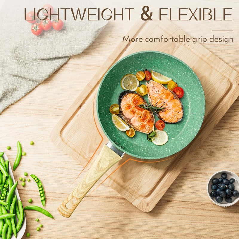 Innerwell Nonstick 9.5 Inch Skillet, Aluminum, Non-Toxic, PTFE & PFOA