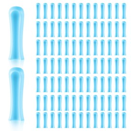 Piriuuo 120 Pcs Ear Wax Removal Replacement Tips for Ear Camera, Ears Cleaner Replacement Tips Silicone Ears Spoon Tip Earspoons Accessories Set for Teens Adults Earwax Removal Endoscope