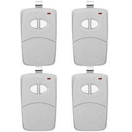 Kingdder 4 Pcs 2 Channel Gate Opener Remote Compatible with Multicode Linear MCS412001 10 Dip 300mhz Garage Door Opener Remote Control Transmitter with Sun Visor Clips