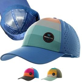 WAVESETTER Magic Hour Collection - Premium Trucker Hats for Men/Women | Boys/Girls Snapback Caps | Lightweight, Breathable | Curved Brim for Beach, Running, Workout, Fishing, Boating (Sea Breeze)