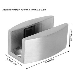 Cikonielf Stainless Steel Sliding Door Floor Guide U-shaped Swing Stopper for Glass Sliding Doors Bathroom Accessories (Sanding)