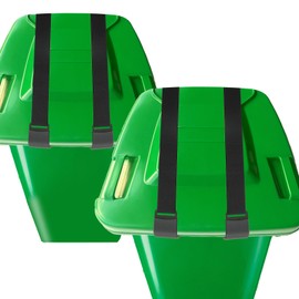 4 Pcs Trash Can Lock, Adjustable Trash Can Strap with Metal Claw, Trash Can Locks for Animals Raccoons, Trash Can Bands for 96 Gallon Trash Can Outside, Dog Bear Proof Trash Can Bungee Cord