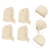 minkissy Pack Soap Saver Cotton Linen Drawstring Closure Exfoliating Quick