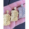 HarlemBling Solid 925 Sterling Silver Iced Jesus Piece Pendant -