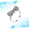 SAFIGLE Fashionable Zirconia Ring Bow Women's Jewelry Special Occasion for