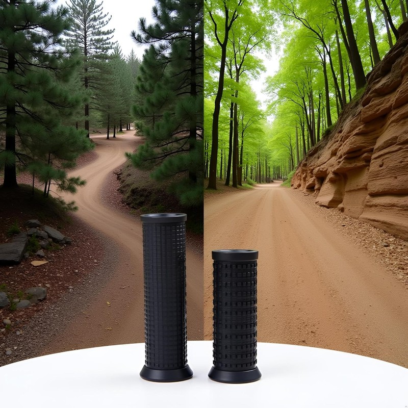 2pcs Motorcycle Bicycle Long/Short Handlebar Grips for Twist Shifter Shockproof