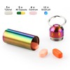 VTAR Pill Organizer,2 Pack,Waterproof Single Chamber Stainless Steel Travel Small