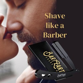 BartZart Razor with Interchangeable Blade, Perfect Shave Even Without Beard Stencil, Razor for Men, Barber Tools & Hairdressing Accessories