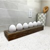 BarnwoodUSA Countertop Egg Holder – Reclaimed Wood Tray Holds 6