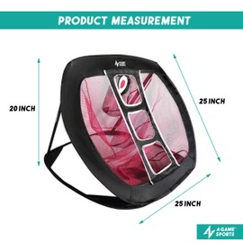 A GAME SPORTS Golf Chipping Net Pop Up Golf Chipping Net with Mat - Golf Practice Nets for Backyard | Indoor/Outdoor Golf Accessories for Chipping Accuracy & Swing Practice