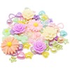 80 Mix Pastel Shabby Chic Resin Flatbacks - Delicate Embellishments