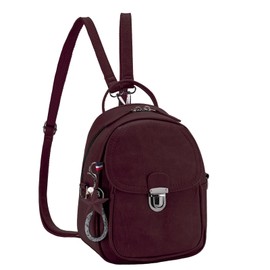 Kasqo Small Backpack Purse for Women,Anti-Theft Mini Backpack Fashion PU Leather Shoulder Bag 3 Ways Convertible Purse Cute Handbag Casual Daypack for Girls Red