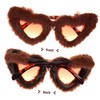 COLLBATH Plush Sunglasses Decorative Sunglasses Women Sunglasses Fuzzy Heart Sunglasses