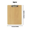 Spldsun Pack of 2 Clipboard Wooden Portable, Clipboard A4 Wood,