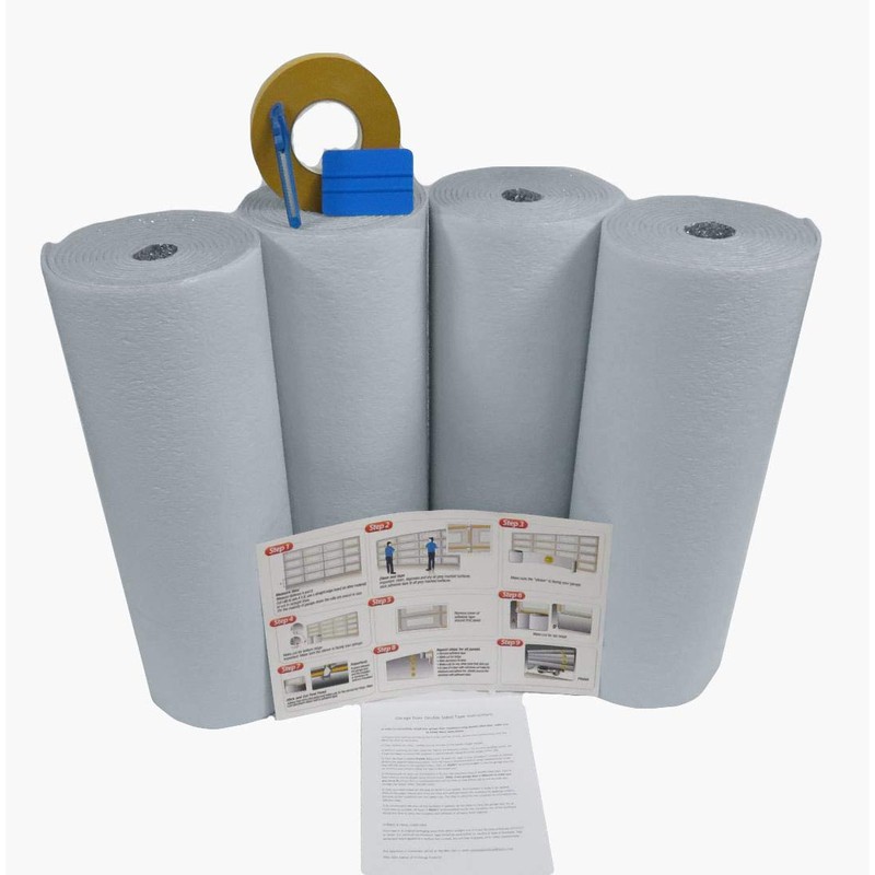 NASATech 10x8 White Foam Core Garage Door Insulation Kit 10L