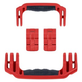Pelican 1510 Replacement Handle & Latch Set by ColorCase - Red Handles & Double Throw Latches