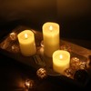 Stonebriar 3 Pack Real Wax Assorted Size Flameless LED Pillar