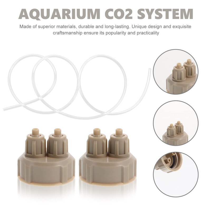 Ipetboom Fish Tank Decorations DIY Co2 Bottle Cap Aquarium Air