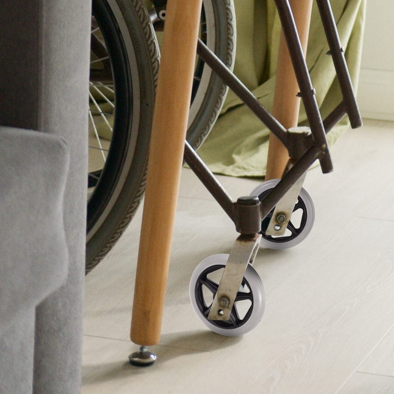 Healifty 6 Inch Solid Black Caster Wheel Replacement Parts for