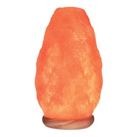 Himalayan Glow Natural Pink Salt Lamp,Night Light,Hand Carved Crystal Salt Lamp with Wooden Base,Salt Lamp Bulb,(ETL Certified) Dimmer Switch | 5-7 LBS