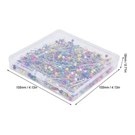 Alfileres de Costura, 600 Uds. Alfileres de Costura de 38 Mm de Largo, Bola de Diferentes Colores, Alfileres Rectos de Amplia Aplicación para Ropa, Manualidades, Decoración de