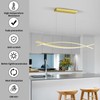 LannlKer Modern LED Pendant Lights, 59in Gold Chandelier Dimmable with