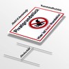 Goodvia Privatgrundstück Kein Hundeklo Sign, 32 x 24 cm, Hartschaumplatte