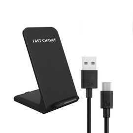 Wireless Charger, 15W Fast Wireless Phone Charger Stand compatible with 11/11Pro/11 Pro Max/12 Pro Max/13 Pro Max/X/XR/8/8 pluss more, Charging Dock with Safe Protection and Sleep-Friendly LED
