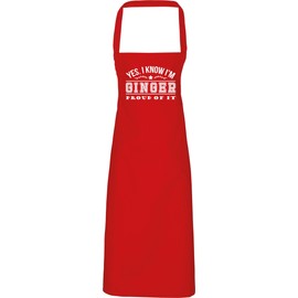 Hippowarehouse Yes. I Know I'm Ginger. Proud Of It! Apron kitchen cooking painting DIY onesize adult