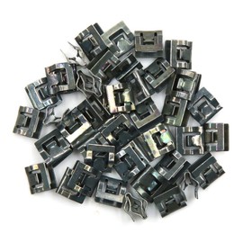 sourcing map Pack of 50 Car Interior Console Dashboard Metal Trim Retaining Clips