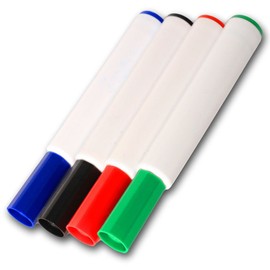 G4GADGET 4 Whiteboard Dry Wipe Marker Pens Bullet Tip Non-Toxic Ink Assorted Colours Pack