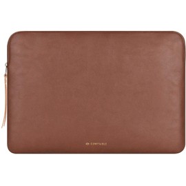 Comfyable Slim Laptop Sleeve 14 Inch Snugly Compatible with MacBook Pro 14-in M3 M2 2023 Pro/Max & M1 2021 A2442, PU Leather Bag Waterproof Cover Notebook Computer Case for Mac, Brown