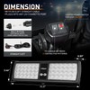 Nilight Red Blue 48LED Visor Strobe Lights Interior Windshield Emergency