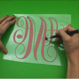 Craftables Glitter HTV for Craft Cutters (8 Foot Roll, Black)