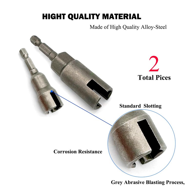 Yoliko 2 Pcs 1/4" 5/16" 3/8" Wing Nut Driver Wing