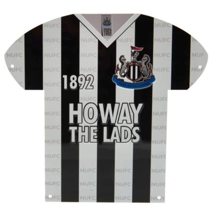 Newcastle United T-shirts Brand Model Shirt Shaped Metal Sign