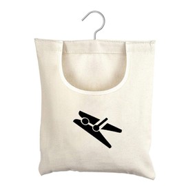 ZGDEIWGF 1 x Clothes Peg Storage Bag, Hanging Peg Bag, Clothes Peg Bag with Hooks, Clothes Peg Basket, Rotating Clothes Peg Bag