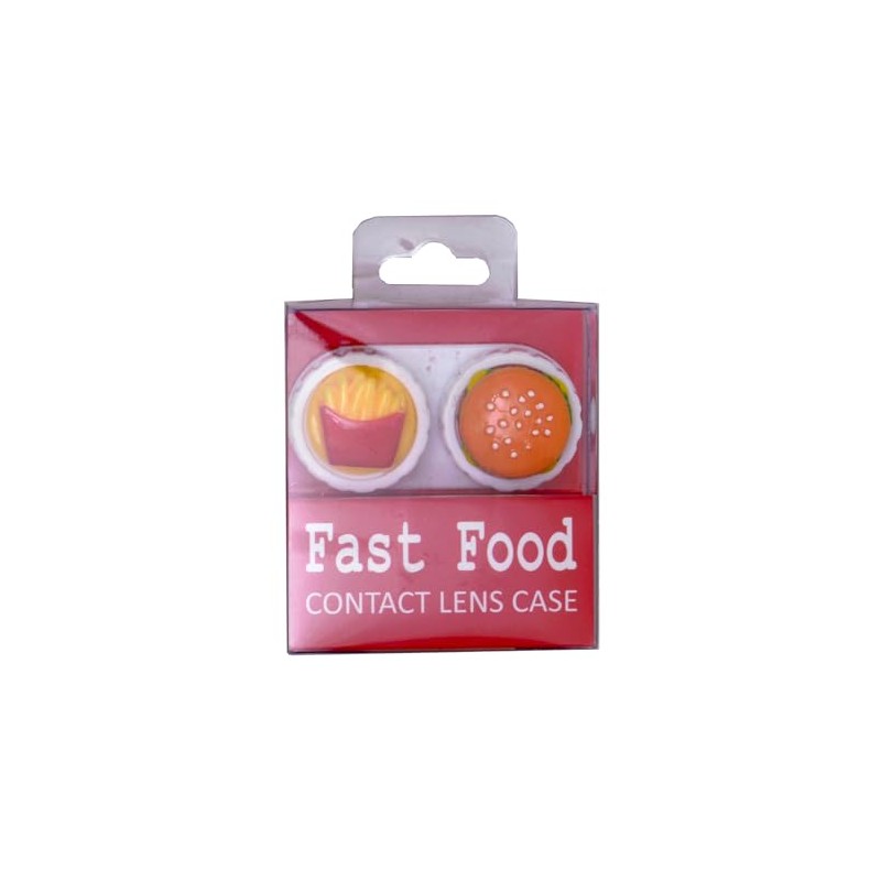 invotis Fast Food Contact Lens Case, brown, yellow