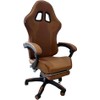 Silla Gamer Ergonómica Capibara, Ajustable en Altura, Reposabrazos Acolchados, Marrón