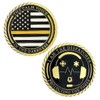 Thin Gold Line Challenge Coin Emergency Dispatcher for First Responders